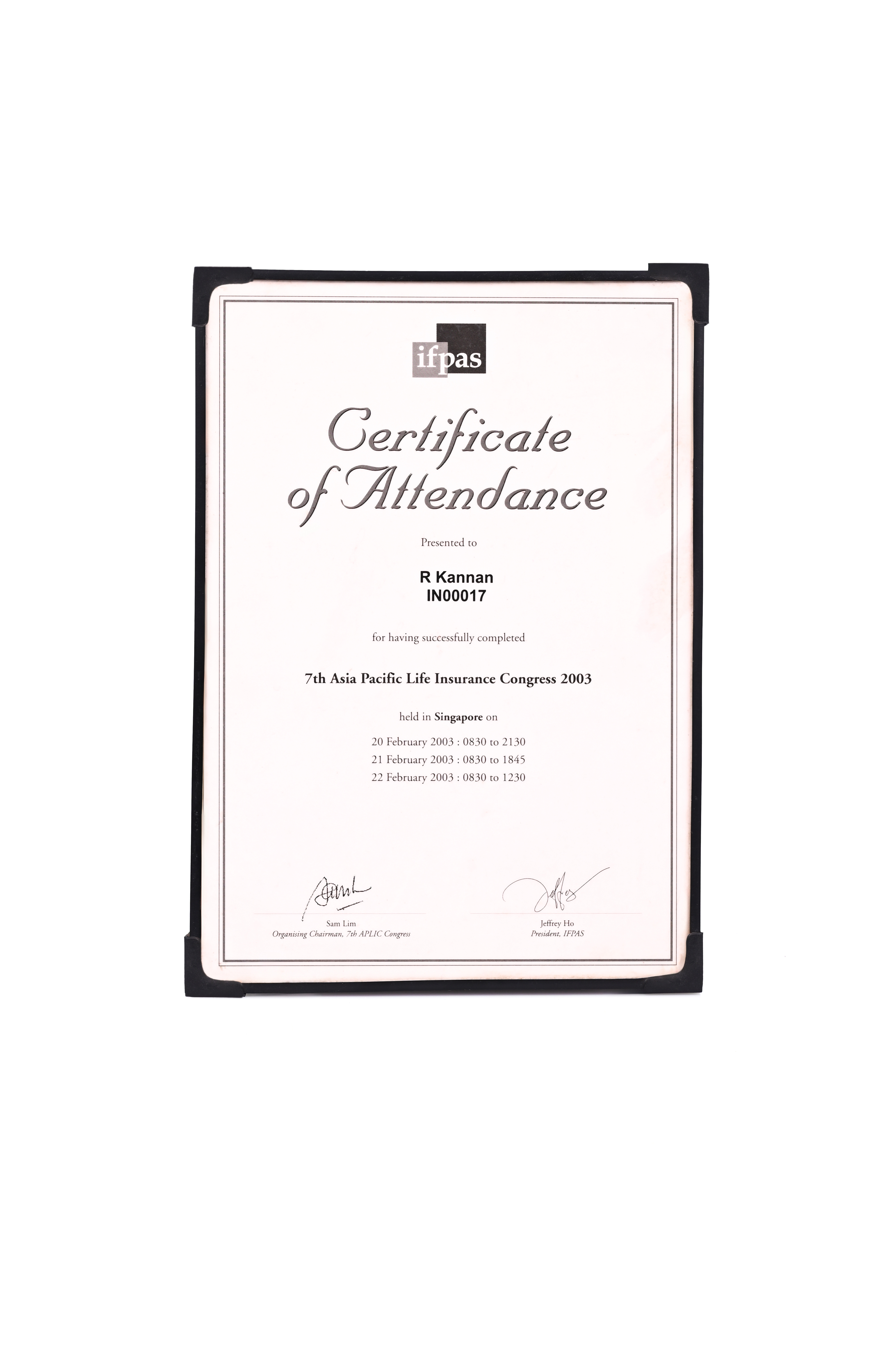 IFPAS Congress Attendance